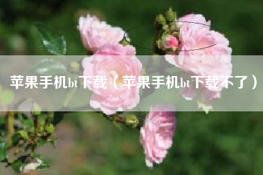 苹果手机bt下载（苹果手机bt下载不了）